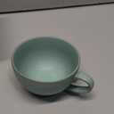 Cup and Saucer Set Turquoise Ceramic Cappuccino Mug Set of 1- oz Microwave and Dishwasher Safe, Perfect For Tea, Espresso, Latte - Porcelain Mugs for Kitchen or Cafe