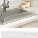 S.T.D Kitchen Sink Splash Guard, Dishwashing Sink Water Retaining Strip - Transparent Acrylic (Frosted) Suitable for Countertop Partition Bathroom Sink Splash Guard (17.5x1.2x3.3 in)(1Pack) (1PCS)