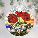 Christmas Ornaments: Stained Glass Ornament, Birth Flower Ornament, Christmas Tree Ornaments & Xmas Tree Decorations Exquisite Holiday Decor, Birth Flower Gifts Perfect Holiday & Xmas Gifts - June