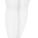 Truform Anti Embolism Stockings, Thigh High Post Surgery Recovery Hospital Style, 18 mmHg Compression for Men and Women, Full Length Ted Hose, Open Toe, White, Large (Large (1 Pair))