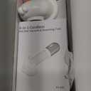 YoPoll Cat Dog Grooming Vacuum Kit with Brush, Low-Noise Pet Hair Shedding Trimming Grooming for Indoor Cats Dogs, 4 in 1 Pet Vacuuming Groomer for Long or Short Haired Kitten Accessories(White)