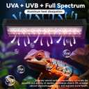 UVA UVB Reptile Light,15Inch Full Spectrum LED Reptile UVB Lamp for Bearded Dragons,Turtles,Geckos,Chameleons,Lizards,Snakes,12000H Long Lifespan Adjustable Timer Calcium Absorption Lamp for Terrarium