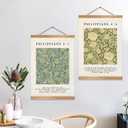 Inspirational Scripture Wall Art Poster,Christian Bible Verse Wall Poster with Solid Frame,Vintage Canvas Hanging Wall Art Decor for Bedroom, Living Room, and Office,Best Mother's day Gift for Mom Set of 2 (Philippians 4:6-4:7)