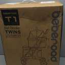 T1 Double Pet Stroller for 2 Small Dogs or Cats Lightweight Foldable Double Cat Stroller with Detachable Carrier (Black)