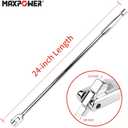 MAXPOWER 1/2-Inch and 3/8-Inch Drive Dual-drive 24-Inch Breaker Bar Flex Handle