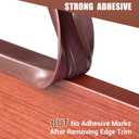 Slimline Cabinet Door Edge Protector, 3/4" Self Adhesive Peel and Stick Rubber Edge Guards, Flexible U Shaped Strips for Kitchen & Garbage Drawer Fronts, Edge Trims for Desks and Shelfves, Black, 10Ft