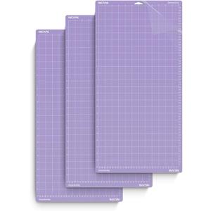 Strong Grip Cutting Mat for Cricut Maker 3/Maker/Explore 3/Air 2/Air/One (12x24 inch,3 Mats) Strong Adhesive Sticky Blue Quilting Replacement Cut Mats