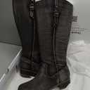 Corkys Footwear Hold Your Horses 1.5-Inch Riding Boots Washed Dark Blue Denim Size 7