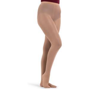 Capezio Girls 7-16 Ultra Shimmery Footed Tights (2X, Light Suntan)