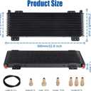 LokoCar Low Pressure Drop Transmission Oil Cooler LPD47391 4739 40,000 GVW with Mounting Hardware Black
