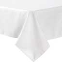 Cupuamon Square Tablecloth 52x52 inch Washable Polyester Fabric Table Cloth for Wedding Party Dining Banquet Decoration, 52x52, White
