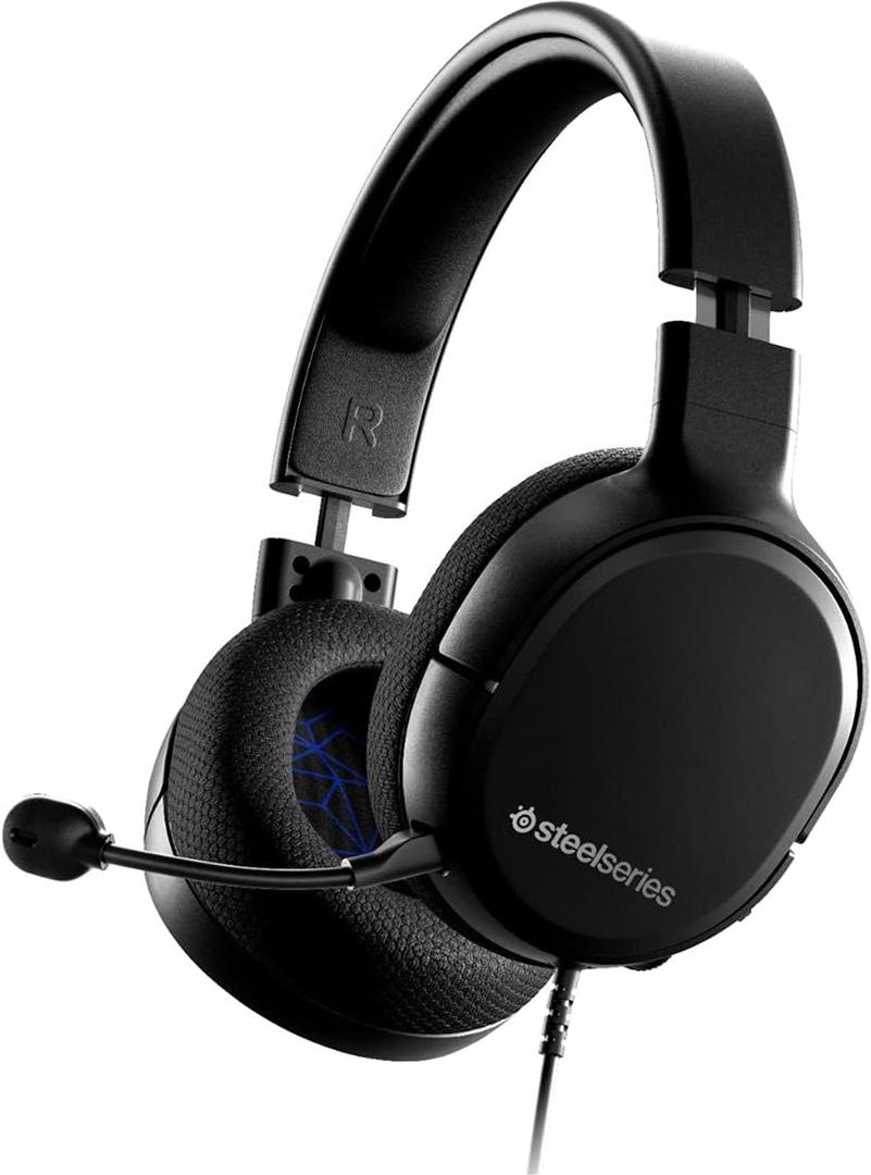SteelSeries Arctis 1 Wired Gaming Headset  Detachable ClearCast Microphone  Lightweight Steel-Reinforced Headband  For PS5, PS4, PC, Xbox, Nintendo Switch, Mobile