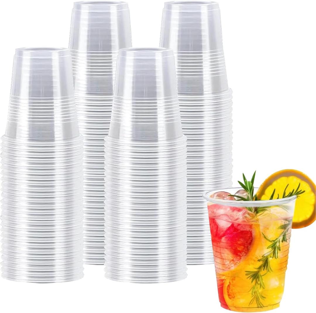 BYSNOW 5 oz Clear Plastic Cups, 100 Count Disposable Cups for Party PP Small Plastic Cups for Party, Cold Coffee, Soda, Juice