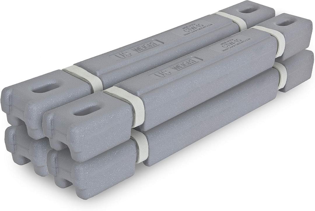 US Weight Four 15 lb.Ingot Canopy Weights - Secure Tents, Canopies, and Umbrellas at Outdoor Events 60 lb. Total