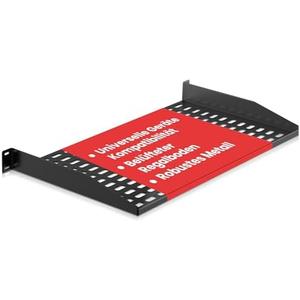 Pyle 19-Inch 1U Server, Vented Shelves for Good Air Circulation Cantilever Wall Rack, Universal Device, Cabinet Shelf, Computer Case Mounting Tray, Black (PLRSTN14U)