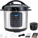 Simple Deluxe 8QT 16-in-1 Multi Electric Pressure Cooker, Non-Stick Stainless Steel Multi-Cooker for Yogurt Maker, Slow Cook, Saut, Cake, & Warmer, 8 Quarts