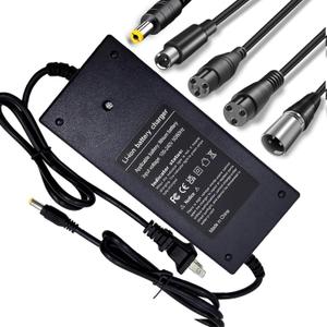 42V 2A (5 Plugs) Charger for Jetson Voyage Razor Swagtron Bird Gotrax Ninebot Segway Hiboy 36V 10S Lithium-ion Battery Converter Interfaces 3 Prong (8mm/12mm) DC (5.5 * 2.5/2.1mm) 8mm RCA/3-Pin XLR