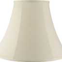 Aspen Creative 38004-2 Traditional Handsewn Bell Shaped Collapsible Spider Construction Lamp Shade in Cream, 8" Top x 17" Bottom x 13" Slant, Set of 2