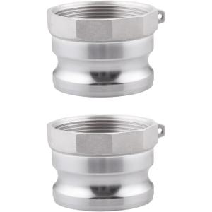 Aluminum Type A Cam Lock Fittings,Cam and Groove Hose Fitting,1.5" Cam Lock Fittings Male Adapter x 1.5" Female NPT 2 Pack