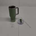 KISSKIND 40 oz tumbler with handle and Straw Lid Leak-proof Silicone Boot Straw Cover Cap Travel Coffee Mug Stainless Steel Water Bottle Insulated Cup for Hot Cold Beverages (40 oz 2.0, 2.0 Bayleaf)