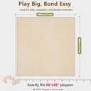 Floisdace Baby Play Mat for Floor, 1.3'' Thick Memory Foam Tummy Time Mat - Super Soft Coral Velvet Nursery Rug with Non-Slip Backing, Crawling Rug for Toddlers/Infants, Yoga & Tatami Use, 50''x 50''