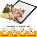 5Pack Magnetic Frames for Refrigerator - 8.5 x 11 Magnetic Sign Holder, Magnetic Paper Holder Document Holder for Fridge, Metal, Whiteboard Surface - Magnetic Picture Frame Poster Frame