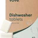 Vove Dishwasher Detergent Blocs | Unscented | World's First 5-Layer PureStack Technology | 2X Enzyme Power | 60 Ultra-Concentrated Blocs, Tablets, Pods, Sheets | Beats Sheets & Pods | Plastic-Free Eco