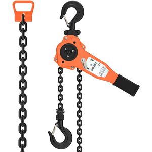 Lever Chain Hoist, 1.5 Ton / 3300 lbs Capacity, 10ft G80 Chain, Manual Ratchet Hoist for Lifting, Pulling and Binding Heavy Loads