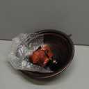 12-Inch Metal Bird Bath and Feeder for Outdoors, Deck Mounted Bird Bath with Detachable Basin, Garden Bird Bath for Balcony, Porch, and Railing, Outdoor Bird Decor, Bronze Color, Easy to Clean (Red Copper)