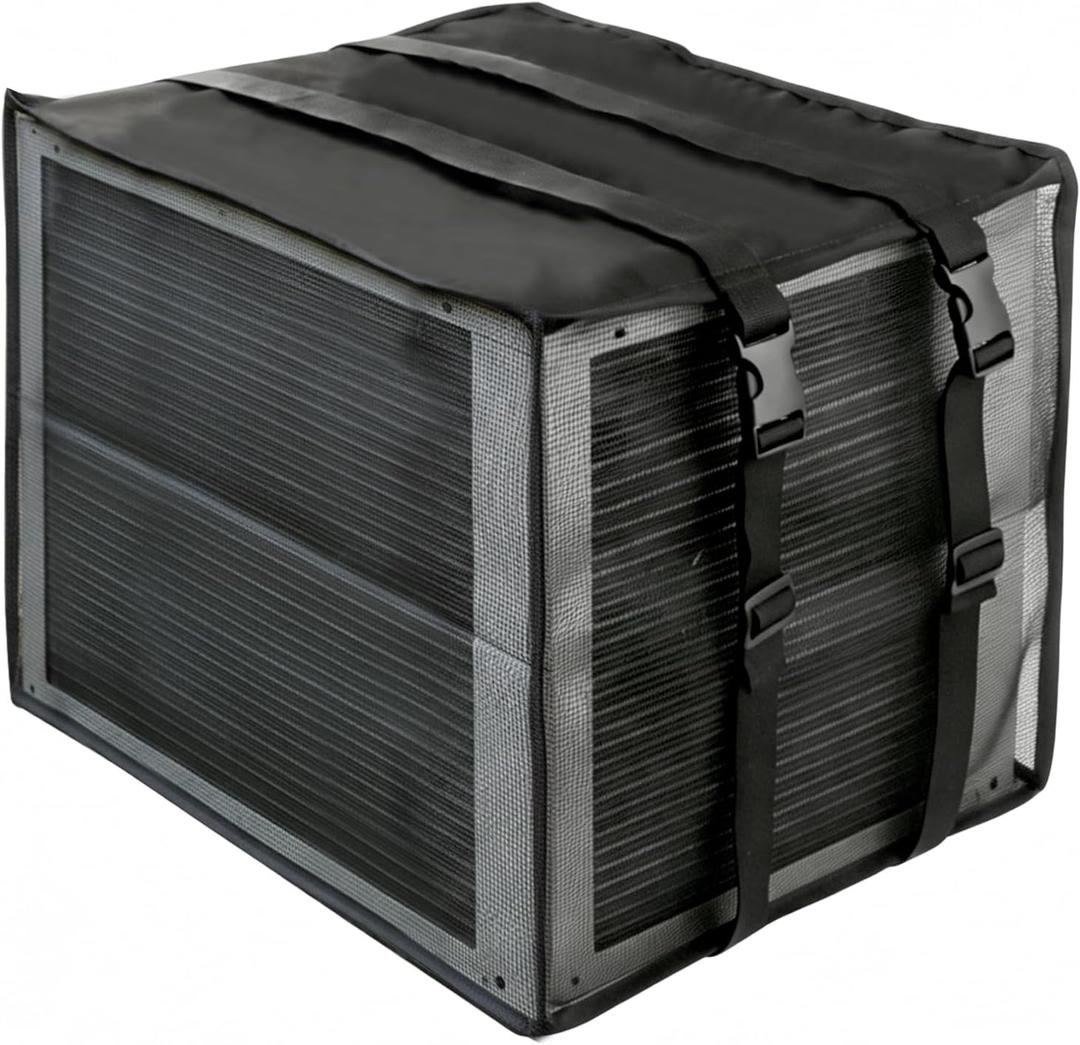 Mesh Air Conditioner Cover, Ventilated Window Air Conditioner Mesh Cover, All Seasons AC Cover Protect for Outside Window AC Unit, Against Leaves, Weeds, and Debris(17Wx13Dx12H) (free size)