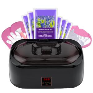 Paraffin Wax Warmer for Hand and Feet, Includes 4000ml Wax Warmer Machine and 6 Packs of Lavender Scented Paraffin Wax, Enjoy Take Care of Your Hands and Feet (Black)