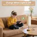 Table Lamp for Nightstand, High-Sensitivity Touch, 3-Level Dimmable Bedside Lamp with AC Outlet | USB | and USB-C, Ideal Night Stand Lamp for Bedroom, Reading, Living Room (Warm & Wooden)