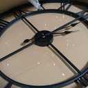 Antique Tower 30 inch Large Roman Numeral Wall Clock, Indoor Outdoor Patio Waterproof Oversized Decorative Contemporary Clock, Antique Black Metal Wall Clock Battery Operated Retro Art Hanging Clock,3