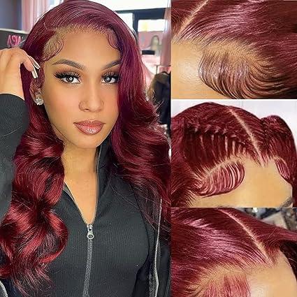 IWISH Body Wave Lace Front Wigs Human Hair Wigs for Black Women Pre Plucked with Baby Hair 180% Density 30 Inch T-Part Natural Black 13x6 HD Lace Front Wigs Human Hair with Natural Hairline