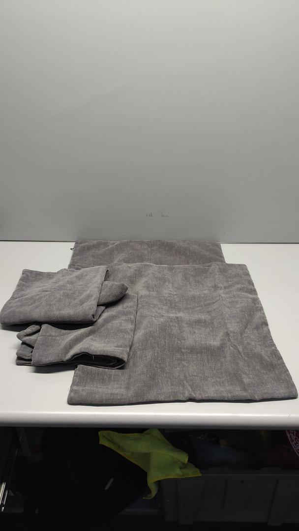 MIULEE Pack of 4 Couch Throw Pillow Covers 18x18 Inch Soft Dark Gray Chenille Pillow Covers for Sofa Living Room Solid Dyed Pillow Cases