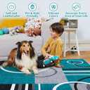 RUGSREAL 9x12 Washable Rugs Abstract Circles Rug Contemporary Modern Area Rugs Stain Resistant Accent Rug Low Pile Throw Carpet for Bedroom Living Room, Turquoise