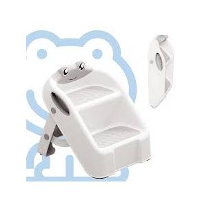 Toddler Step Stool for Bathroom Sink, 2 Step Stools for Kids, Kids Step Stool with Safety Non-Slip Pads and Handles, Foldble Kids Stool, Toddler Stool for Kitchen Toilet Counter Bed (Grey) 