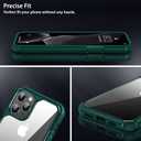 Amizee Compatible with iPhone 11 Pro Max Case [Military Grade Protection] with Screen Protector and Camera Lens Protector Crystal Clear Back Slim Phone Case for iPhone 11 Pro Max - Green