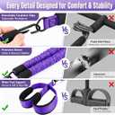 Upgraded Pedal Resistance Band with Handle, Protective Nylon Sleeves & Adjustable 30/60LBS, Sit-up Workout Equipment for Core/ABS, Waist, Arm, Leg, Portable Home Gym for Men & Women Body Shaping