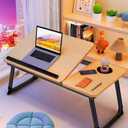 Adjustable Laptop Desk for Bed,Bed Table for Laptops,Laptop Stand for Beds,Lap Desk Foldable Bed Desk for Laptops and Writing,Portable Beds Tray Table with Cup Holder
