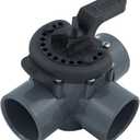 Pentair 263028 Three Port Diverter Valve with 2" PVC Pipe - Grey
