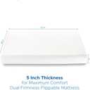 SCHNAUZER HOME Crib Mattress, Dual-Sided Breathable Baby and Toddler Memory Foam Mattress with Removable and Washable Cover, 100% Knitted Fabric, Fits Standard Cribs and Toddler Beds, 52" x 28" x 5"
