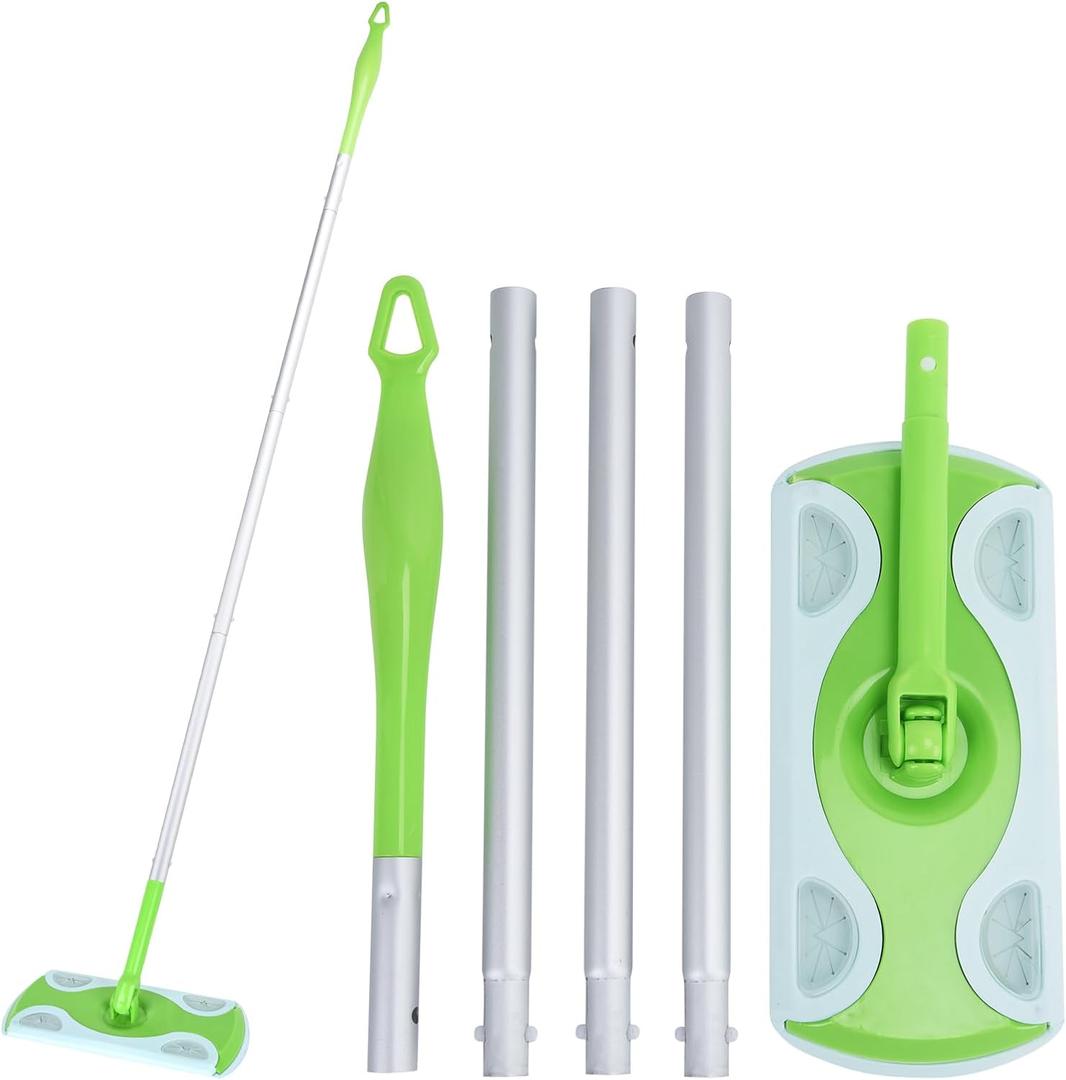 YeeBeny Mop Handle Compatible with Swiffer, Swiffer Mop Handle Only, Extra Long Detachable Handle for Swiffer Total Length 4.26 ft, Artificial Mechanical Design for High and Far Cleaning (Green)