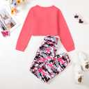 Girls 2 Piece Outfits Long Sleeve Twist Front Shirts and Camo Pants Sets for Fall Winter Sweatsuits Size 5-14Y (9-10 Years)