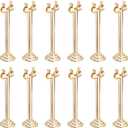 MECCANIXITY 12Pcs Table Number Holder 3.15 Inch Place Card Holder Picture Holders Gold Table Sign Holders for Wedding Anniversary Birthday Party