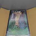 Vintage Stylish Leopard Wall Art Framed Animal Painting Print with Floral Armchair Retro Green Nature Picture Poster with Wooden Frame Modern Home Décor for Living Room, Bedroom, Office 16x24 Inches