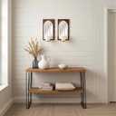 SOFE Arched Window Mirror Candle Sconces Wall Decor Set of 2, Cathedral Rustic Wall Decor Hanging Candle Holder for Living Room, Bedroom Bathroom