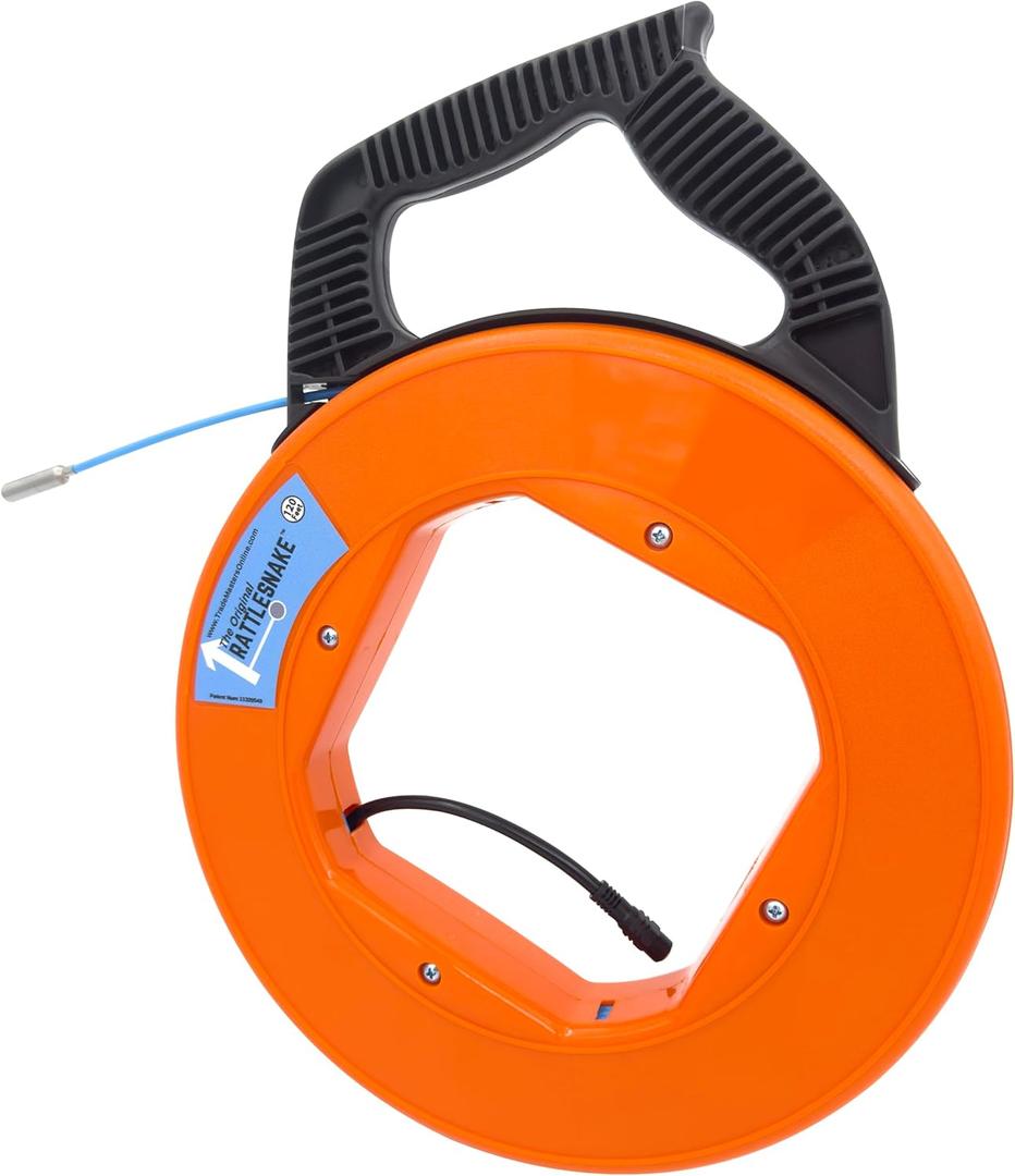 RattleSnake Tracer 120-foot, Trade Masters Online, Easy Audible Pipe Tracer, Plastic and Metal Tubing, Manifold Location, Model RS-210, Vibrating Fish Tape