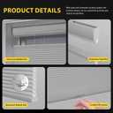UNISHADES Top Down Bottom Up Cellular Shades Cordless Honeycomb Blinds for Indoor Windows, for Windows Size (23" W 48" H) Colour (Grey - Light Filtering)