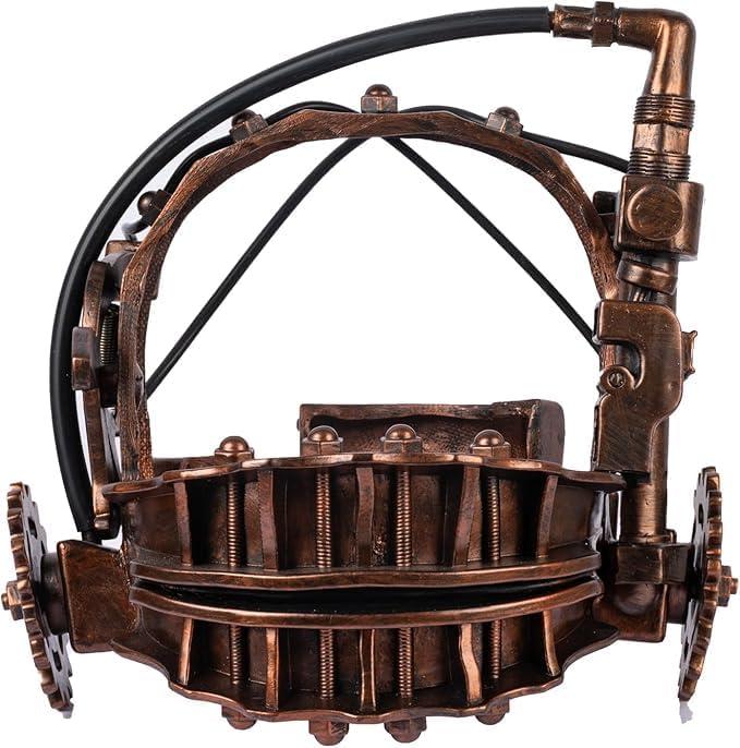 Trap Helmet Horror Halloween Cosplay Helmets for Decoration Collection Bronze Resin